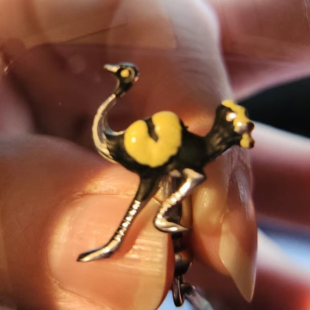 Vintage Hickok Ostrich 2 piece, tie clip =ESTATE PIECE